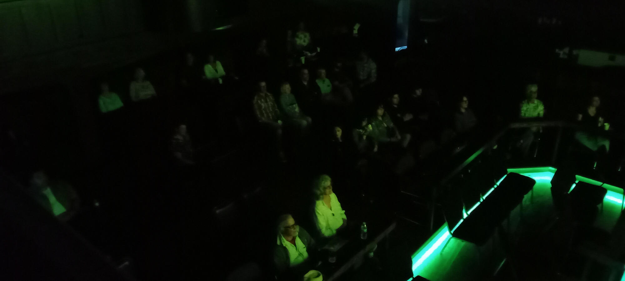 Another audience enjoys the films at the Royale Film Festival