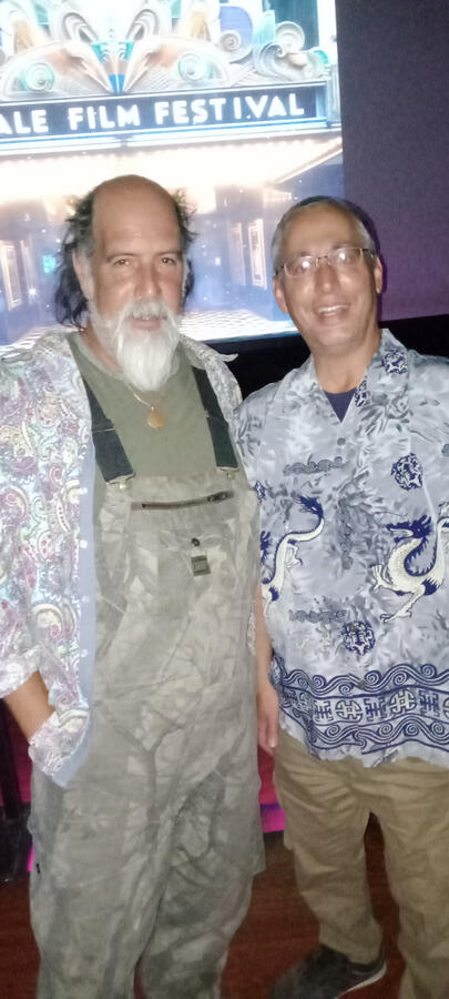 Actor Brian Taraz reunites with festival host Danny Hercules before the closing night screening of a short film they made twenty years ago