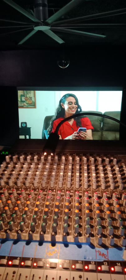 Mail Order Bestie starring Laura Michl, as seen from the sound mixing board in the balcony at House Royale